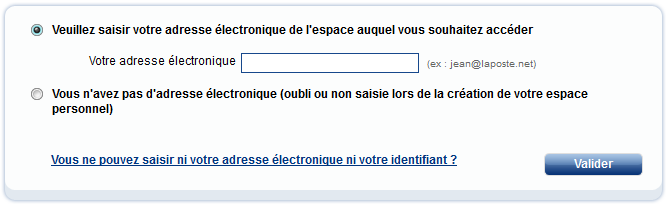 Identifiant et/ou mot de passe oublié