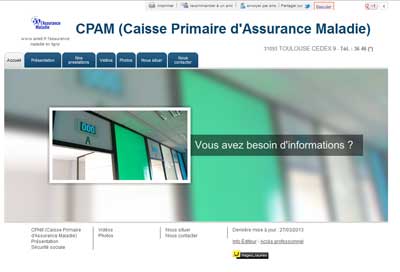 Site CPAM Toulouse