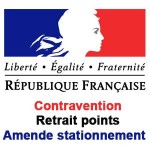 Contravention, Retrait points, Amende stationnement