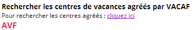 Recherchez les centres de vacances agréés par VACAF 