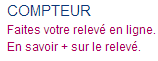 Vous pouvez faire votre relevé de compteur en ligne sur ERDF  