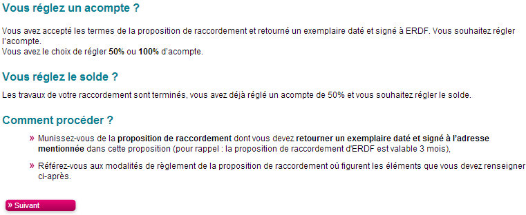 Accédez au raccordement en ligne d'ERDF