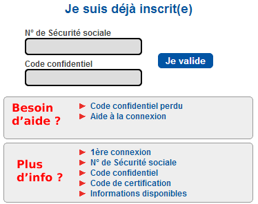 Connectez vous à votre compte Ircantec Caisse des Dépôts