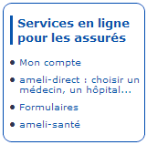 Accédez aux services en ligne de l'assurance maladie Ameli