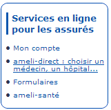 Accédez aux services en ligne de l'assurance maladie Ameli